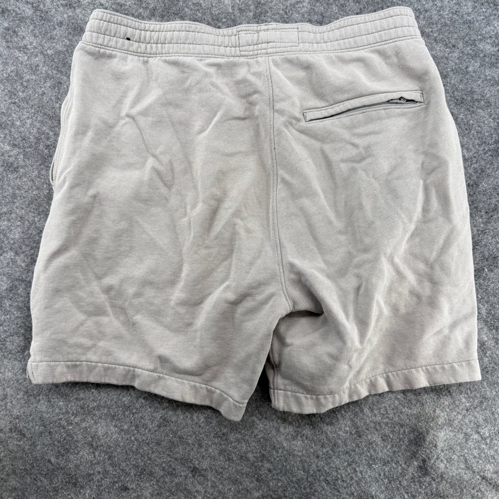 Abercrombie & Fitch Sweat Shorts Mens S Tan Embossed Logo Fleece Drawstring - Picture 8 of 16